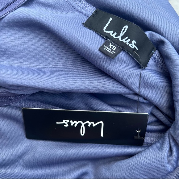 Lulus - Marvelous Memories Denim Blue Cold-Shoulder Maxi Dress - Size XS - Picture 13 of 14